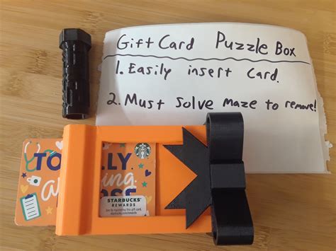 gift card puzzle box stl.